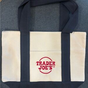 Cream and Blue Tote Bag mini